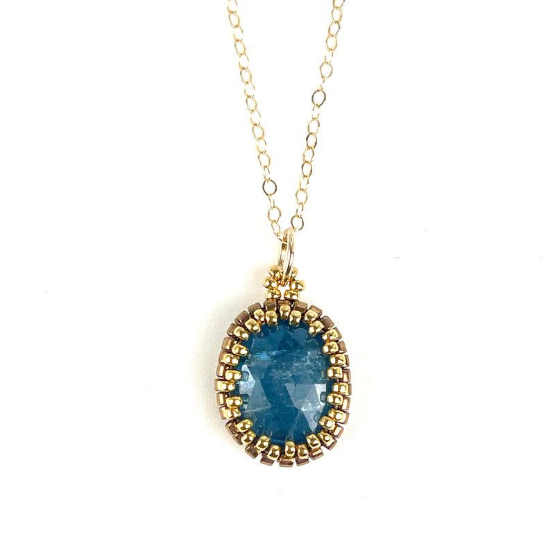 Oval Apatite Pendant - One of a Kind