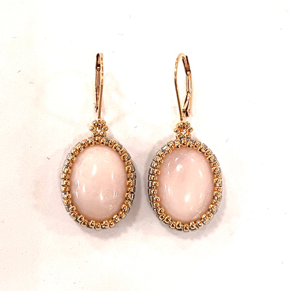 Peruvian Pink Opal Earrings