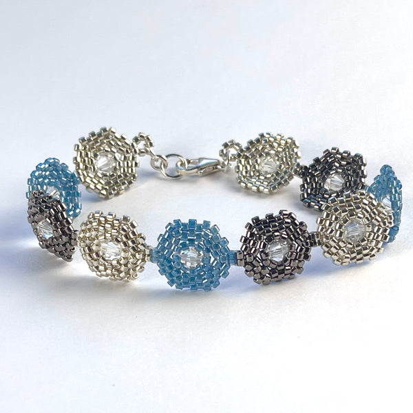 Hexagon Tri-Tone Bracelet