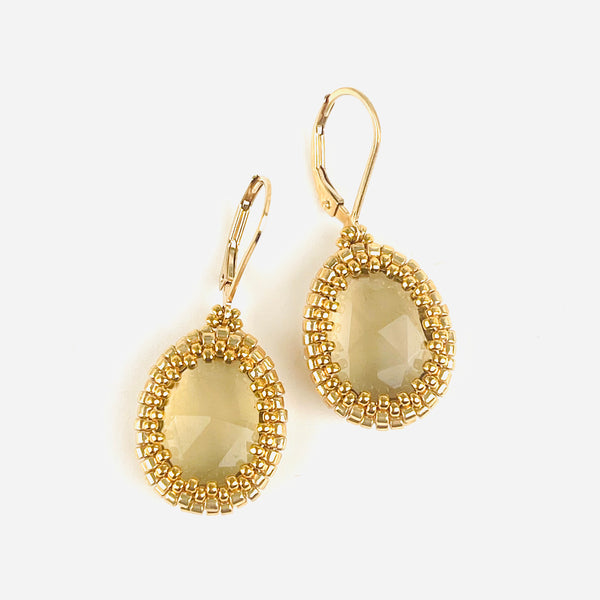Faceted Lemon Quartz Earrings