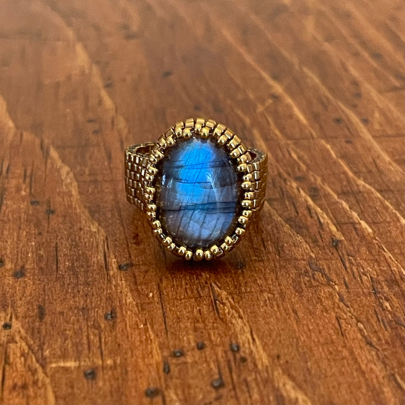 Labradorite Oval Ring