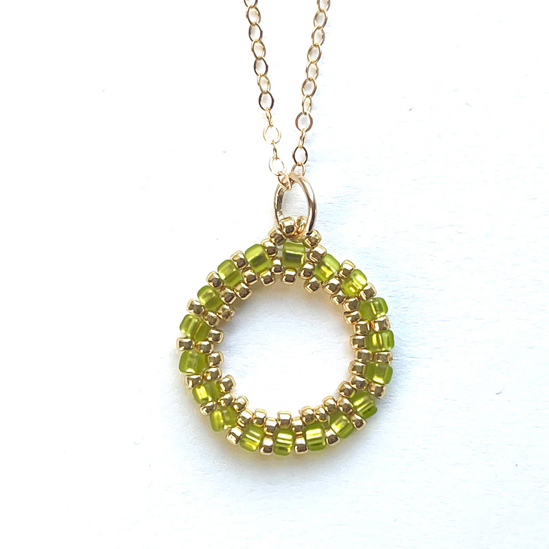 Lime Open Circle Pendant