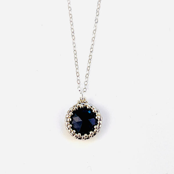 Dainty Sapphire Pendant - Silver