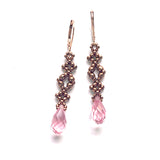 Vintage-Inspired Oblong Briolette Earrings - Antique Silver