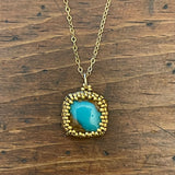 Royston Turquoise Square Pendant - One of a Kind