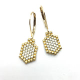 Dainty Delica Hexagon Earrings
