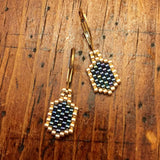 Dainty Delica Hexagon Earrings