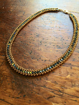 Flat Spiral Necklace - Two Tone