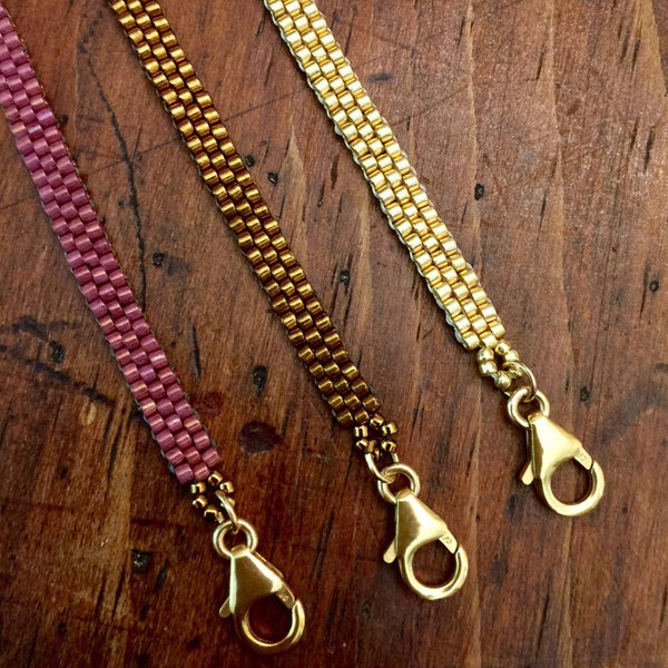 Minimalist Miyuki 3pc Bracelet Stack - scroll for more colors!