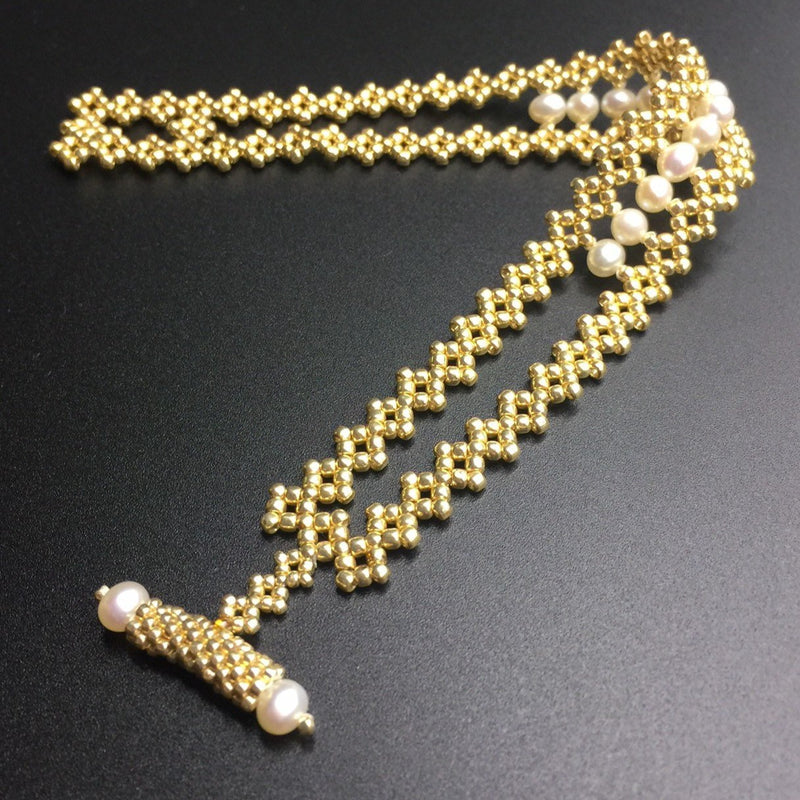 Freshwater Pearl Bracelet - Gold
