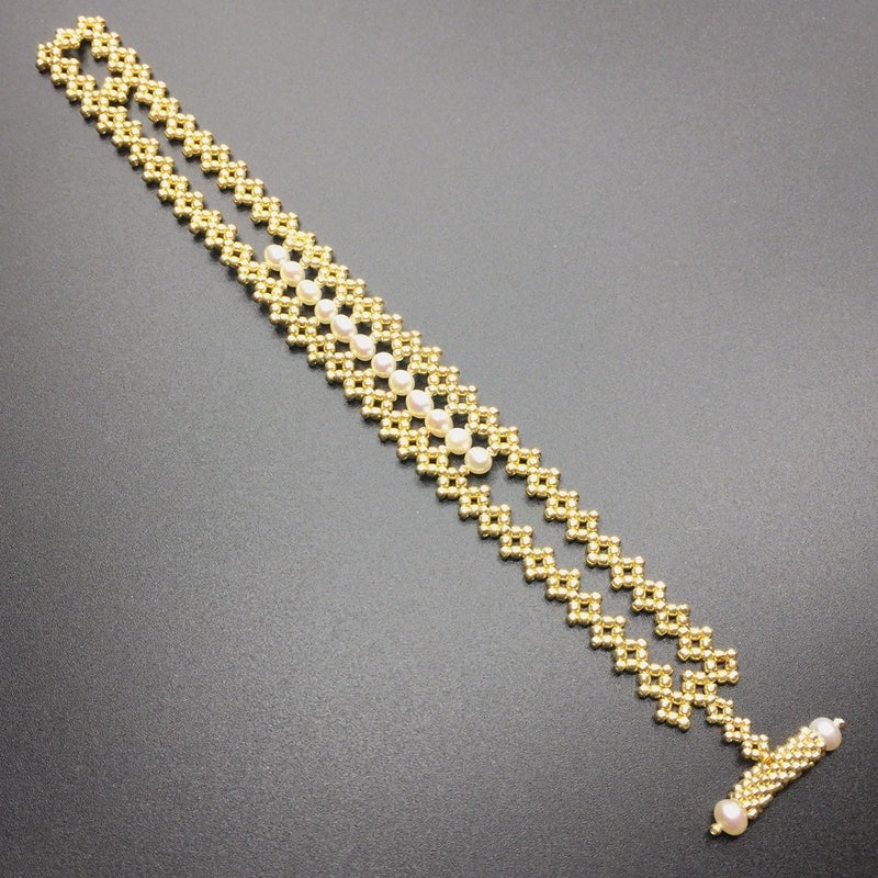Freshwater Pearl Bracelet - Gold