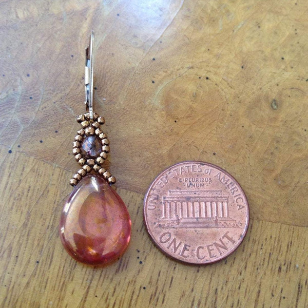 Czech Glass Teardrop Earrings