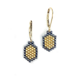 Dainty Delica Hexagon Earrings