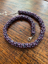 New Chunky 'Purple People' Beaded Rope Necklace
