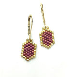 Dainty Delica Hexagon Earrings