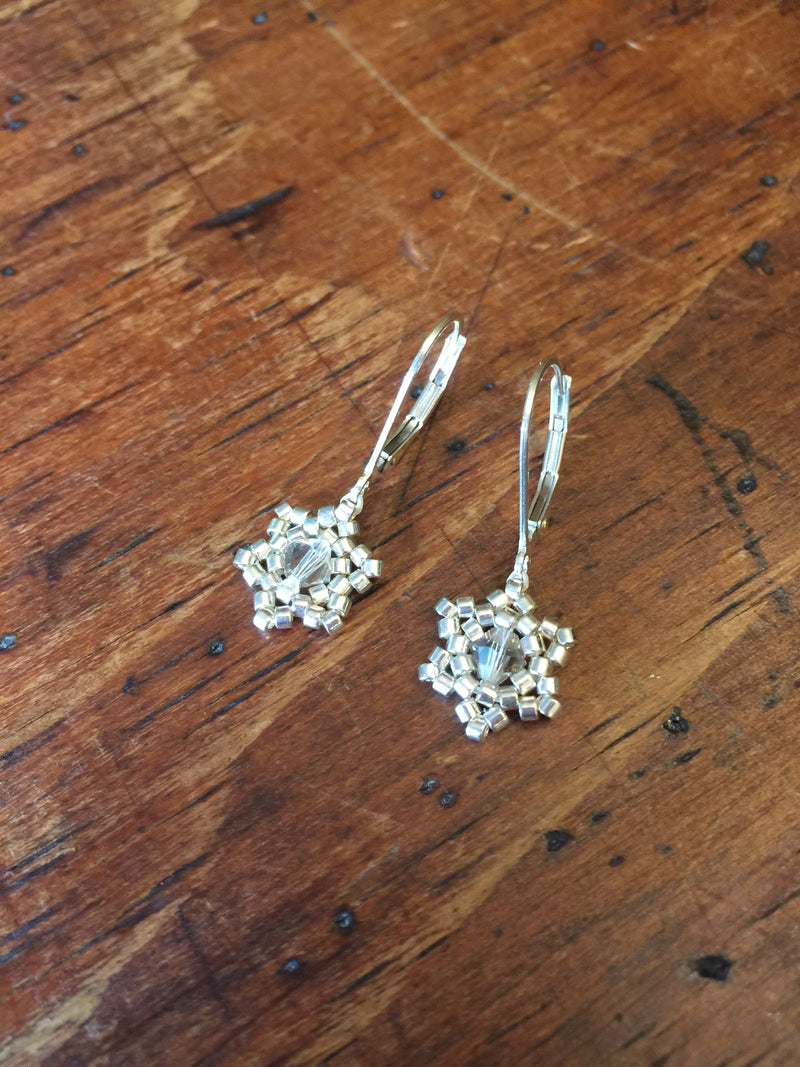 Dainty Jewish Star Crystal Earrings