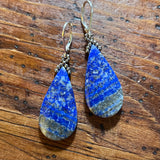 Lapis Lazuli Teardrop Statement Earrings