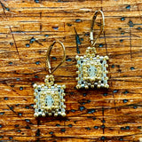 Dainty Square Deco Earrings and/or Pendant