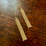 Gold Column Earrings