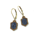 Dainty Delica Hexagon Earrings