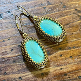Hubei Turquoise Oval Earrings