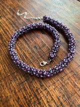 New Chunky 'Purple People' Beaded Rope Necklace